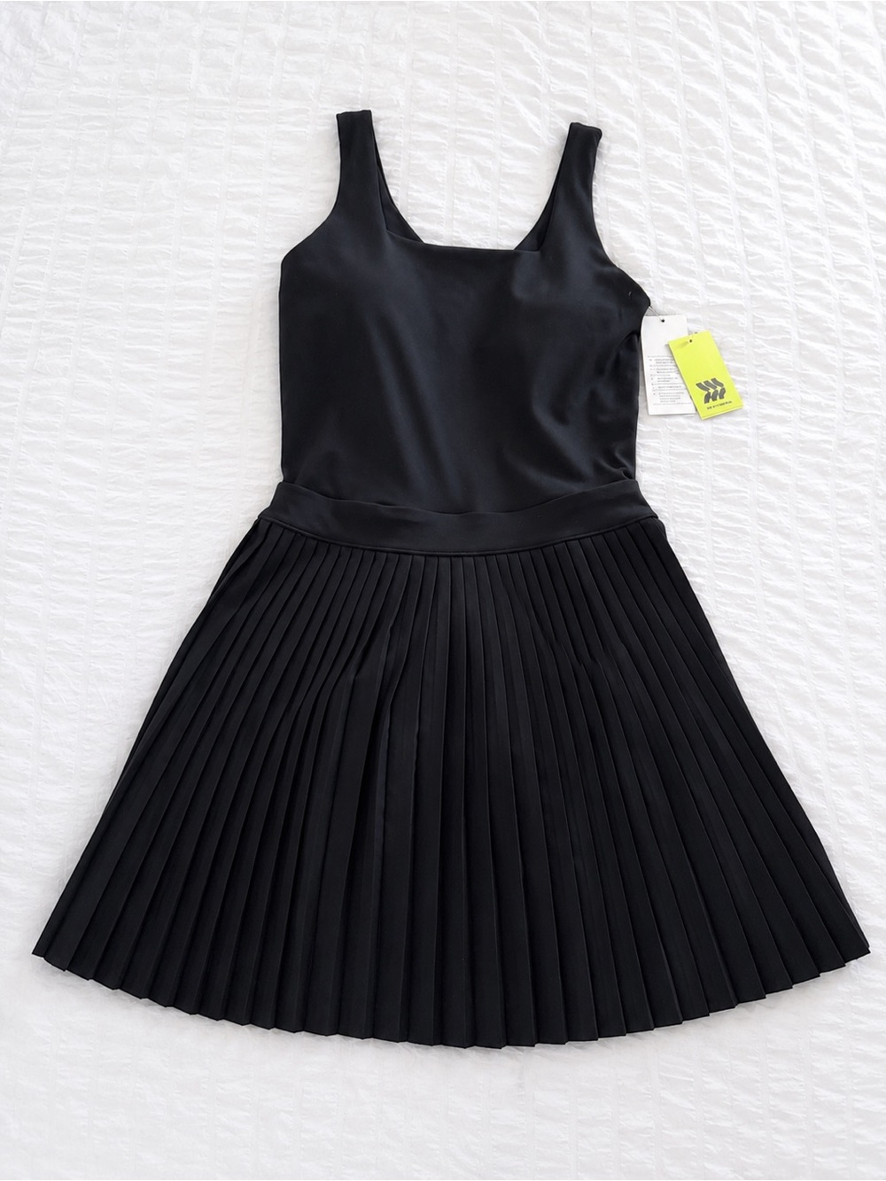 All in Motion Pleated Active Dress NWT Black XS Built-In Shorts Shelf Bra